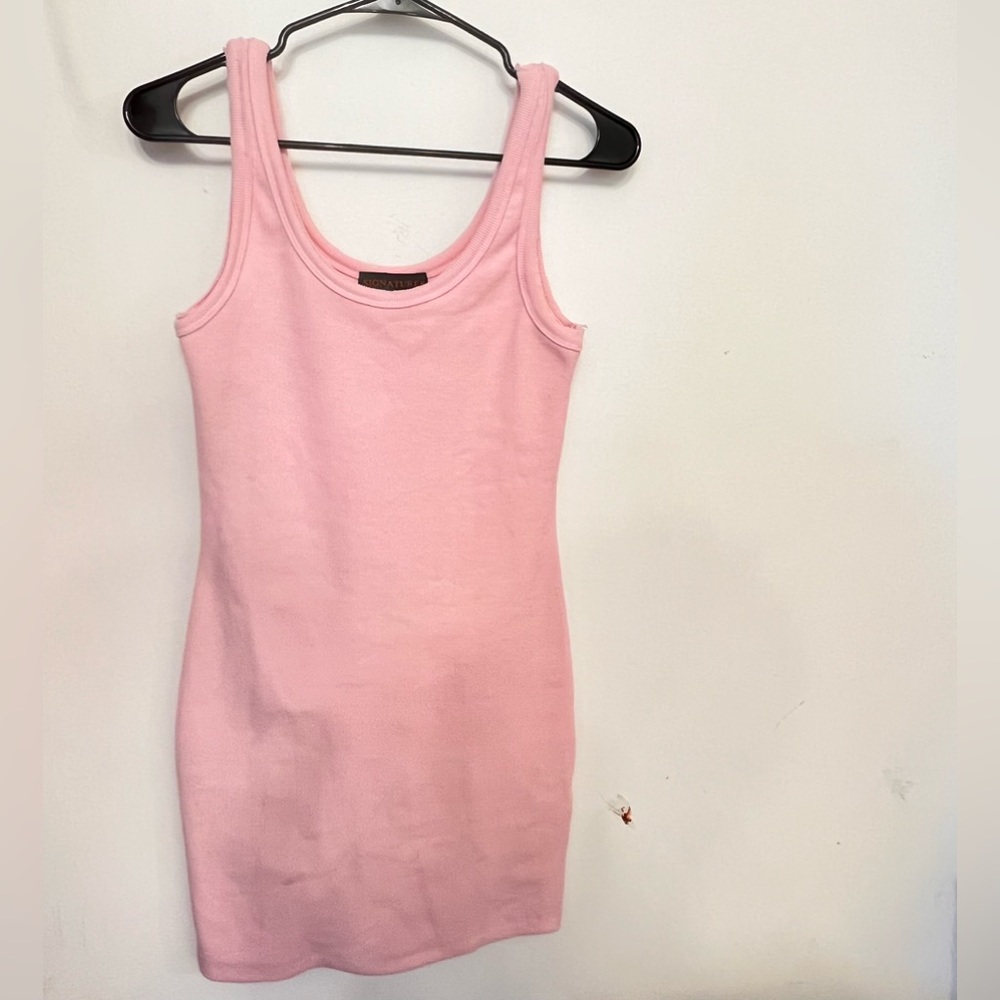 Baby pink, mini dress
